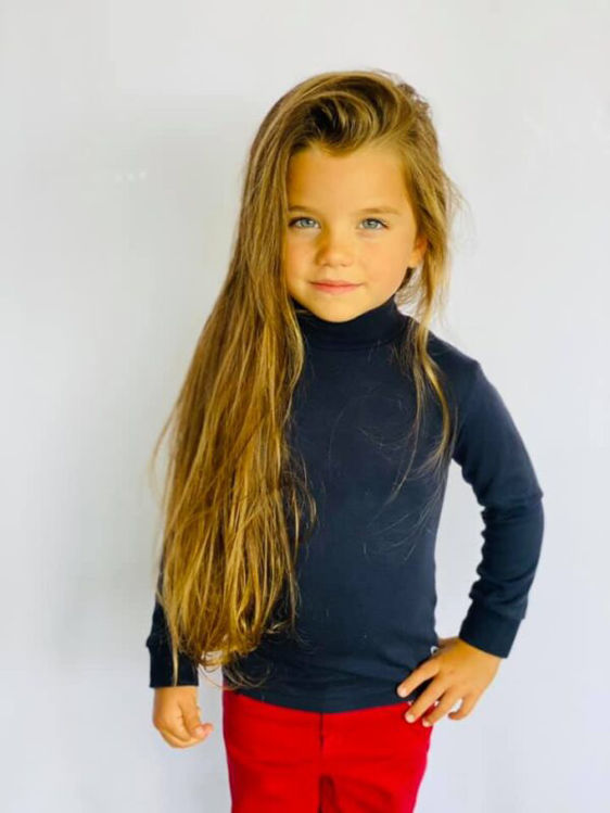 Picture of Bimbi E 100% HIGH QUALITY Cotton Thermal Turtlenecks NAVY BL